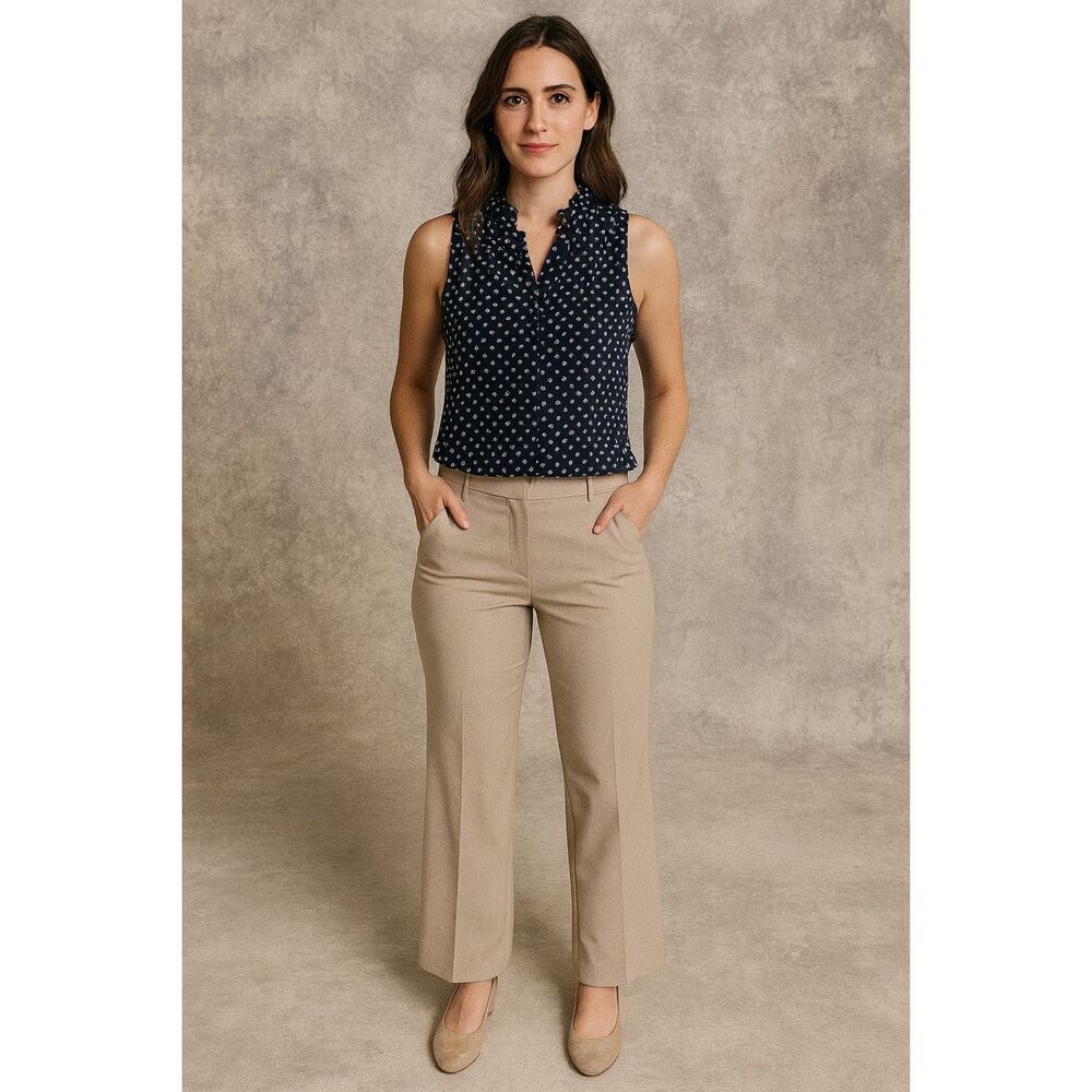 J. Crew 100% silk polka dot button up blouse size 2 Career Business Dressy #724